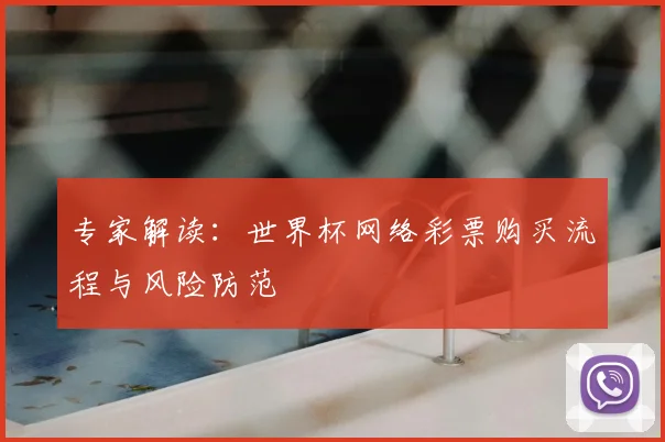 专家解读:世界杯网络彩票购买流程与风险防范